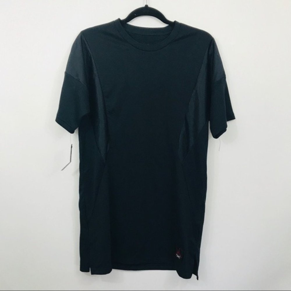 NIKE Air Jordan Flight Black Color Block Shirt Men Size Small